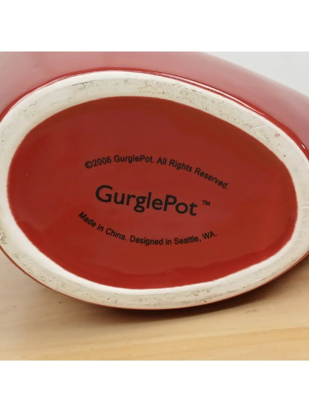 Red GurglePot Fish Pitcher Vase Large 9.5